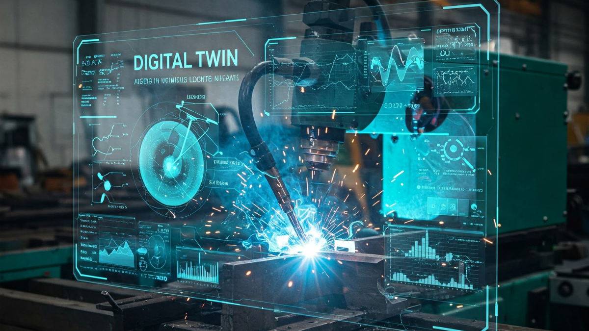 digital twin saldatura macchina tecnologica