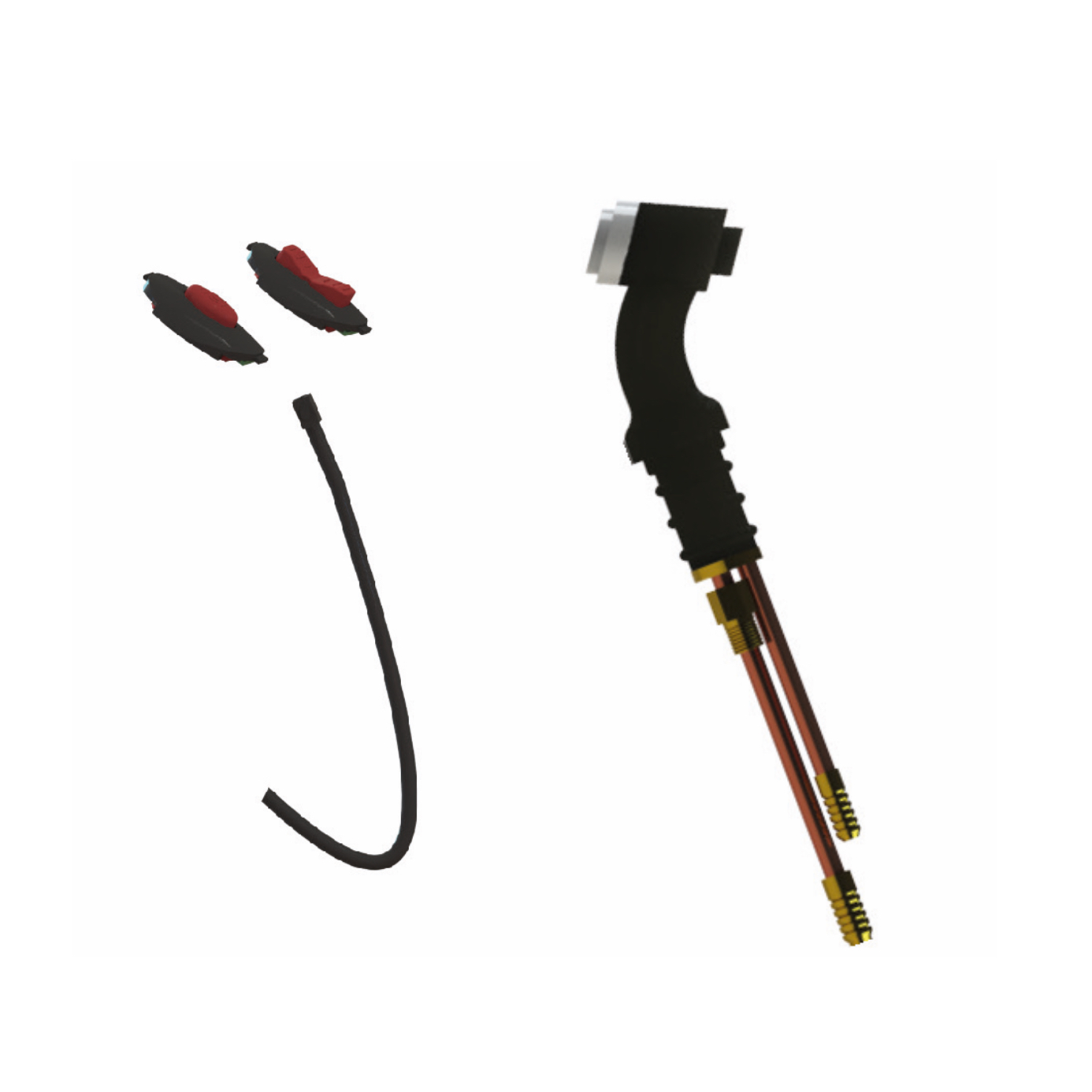 Kit torcia TIG 123pz con ugello in allumina e lente a gas tozza